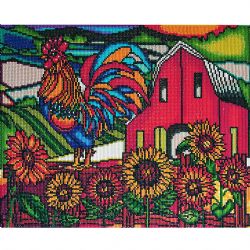 JACAROU - COQ 50CM X 40CM - DIAMOND DOTZ